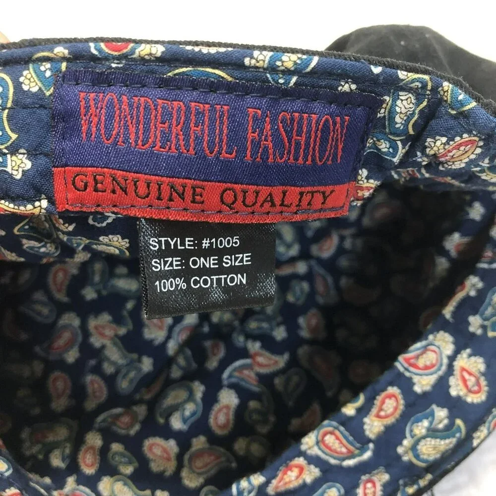Wonderfful Fashon Flat Cap Cotton With Paisley Lining One Size 100% Cotton